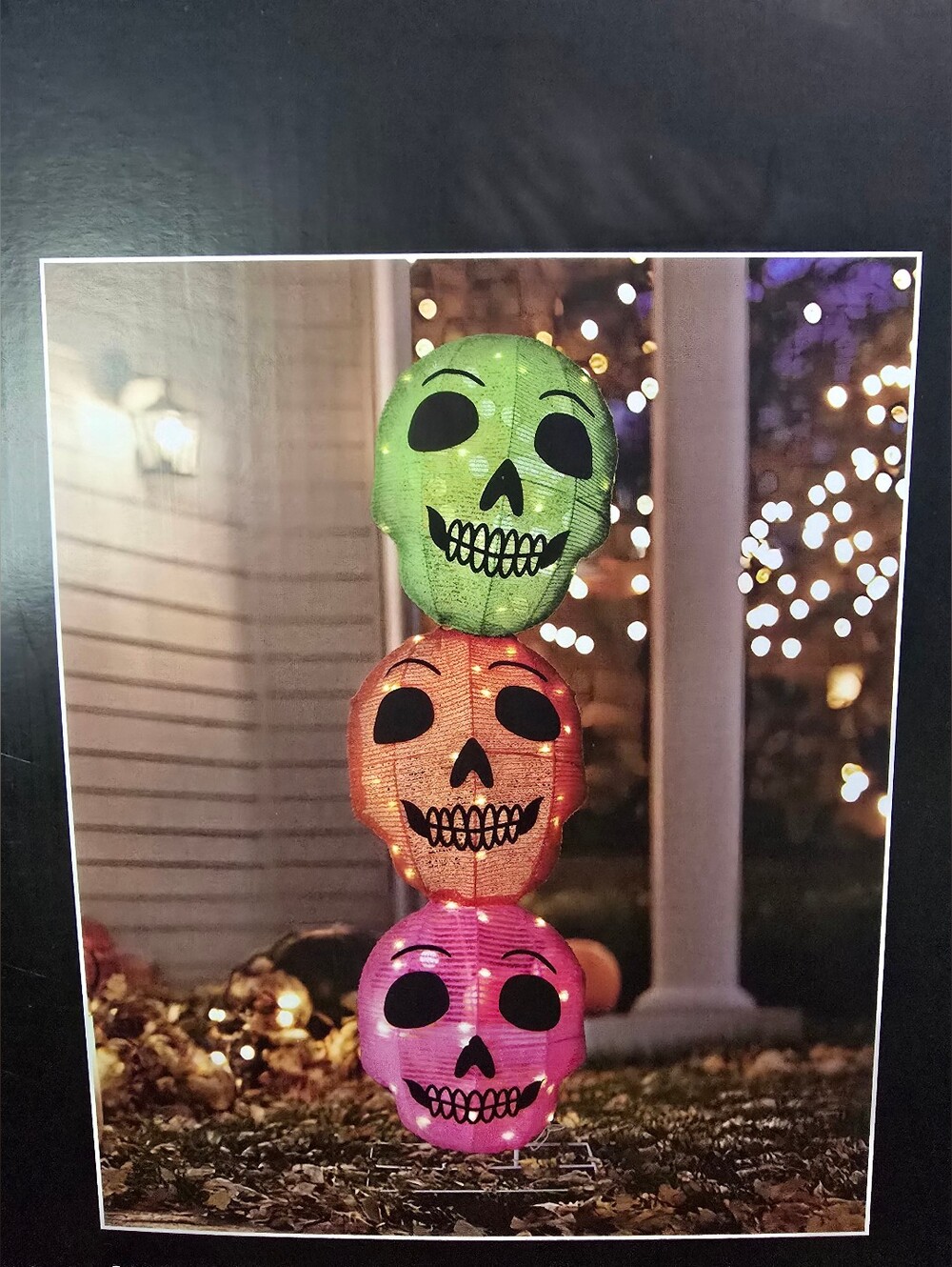Halloween Stackable Skull Lanterns with Timer
